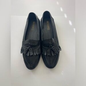 Dexter Men's Black Leather Loafers with Tassels